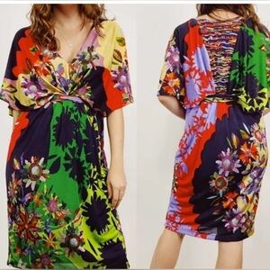 Ranna Gill Multicolor Floral Midi Dress